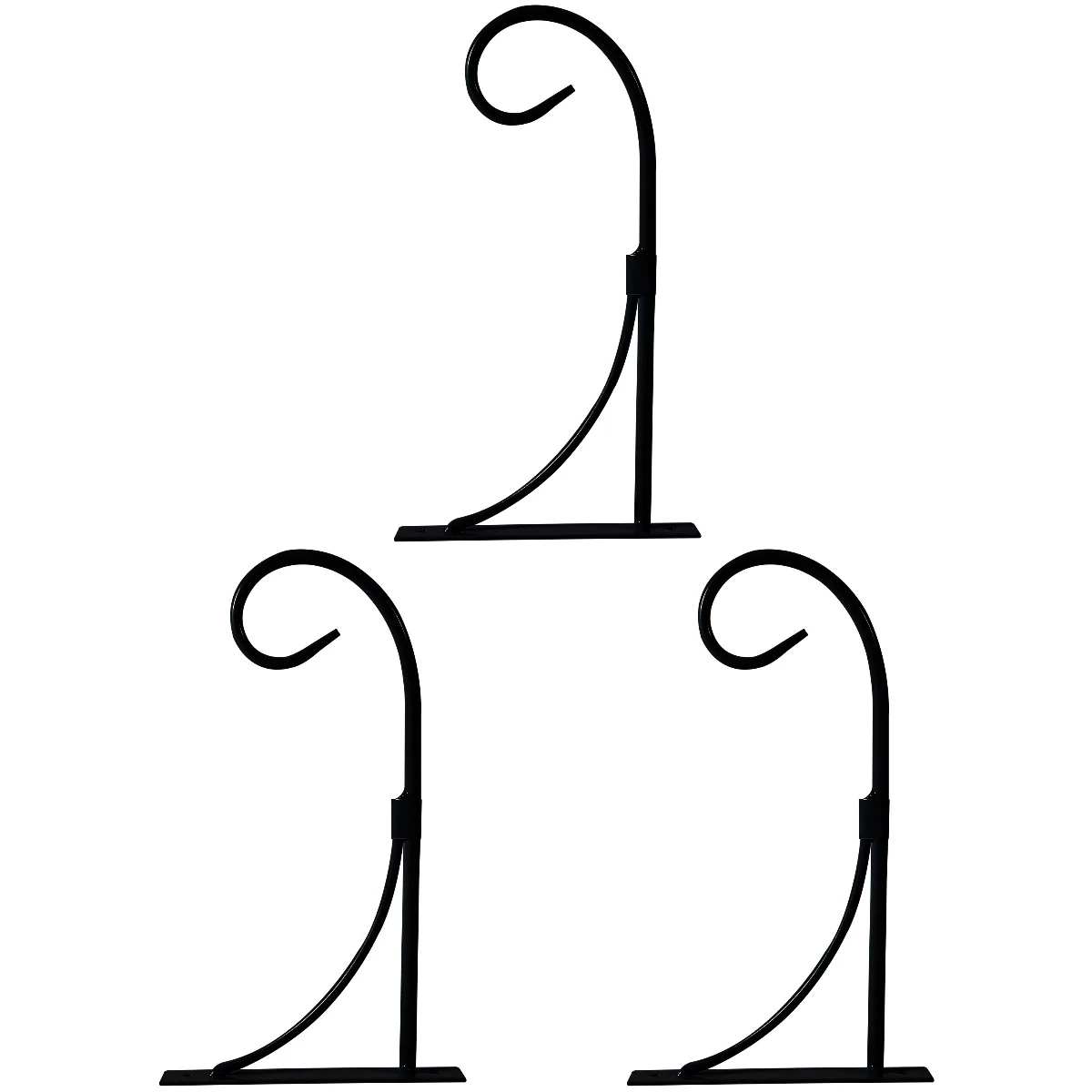 

3 pcs Wall-mounted Hanging Flowerpot Rack Balcony Flower Hook Flowerpot Rack Plants Display Rack for Home Balcony