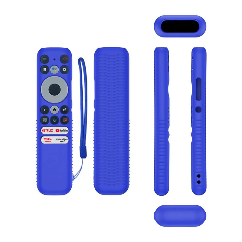 

For Tcl Rc902N Fmr1 Tv Remote Control Case Antifall Dust Protective Silicone Cover Remote Accessories (Blue)