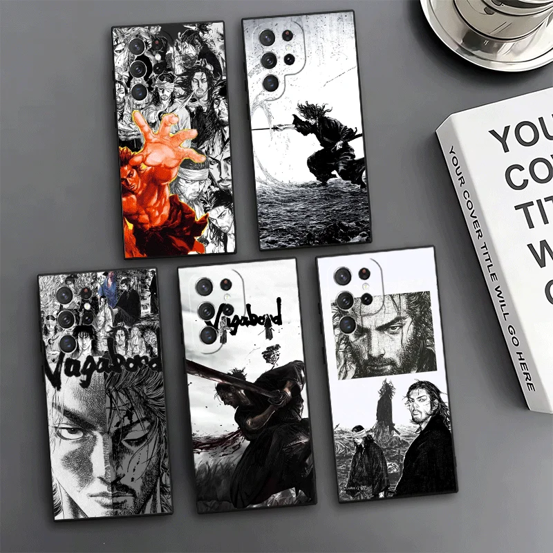 Фото Чехол для телефона Vagabond Samurai Manga для Samsung Galaxy S24 S25 S26 Ultra S23 Plus S22 S21 FE S20 + Edge с индивидуальным рисунком №1
