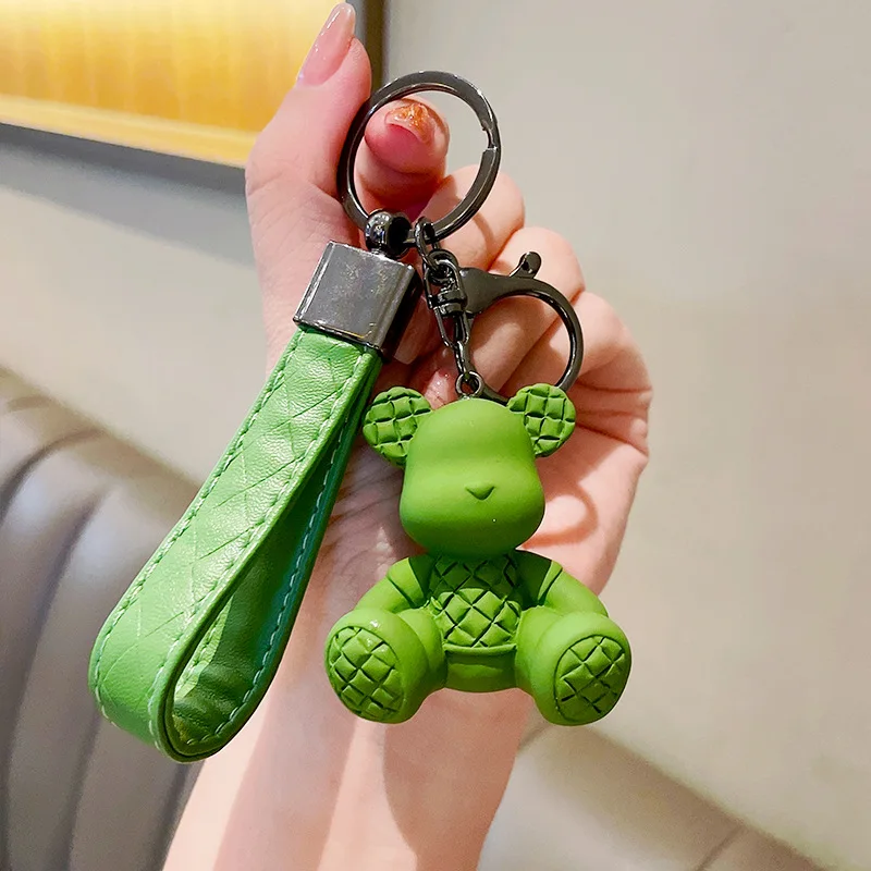 

Брелок с бамбуковым медведем, модный мужской брелок для автомобиля, изысканные украшения для сумок, женский брелок, оптовая продажа