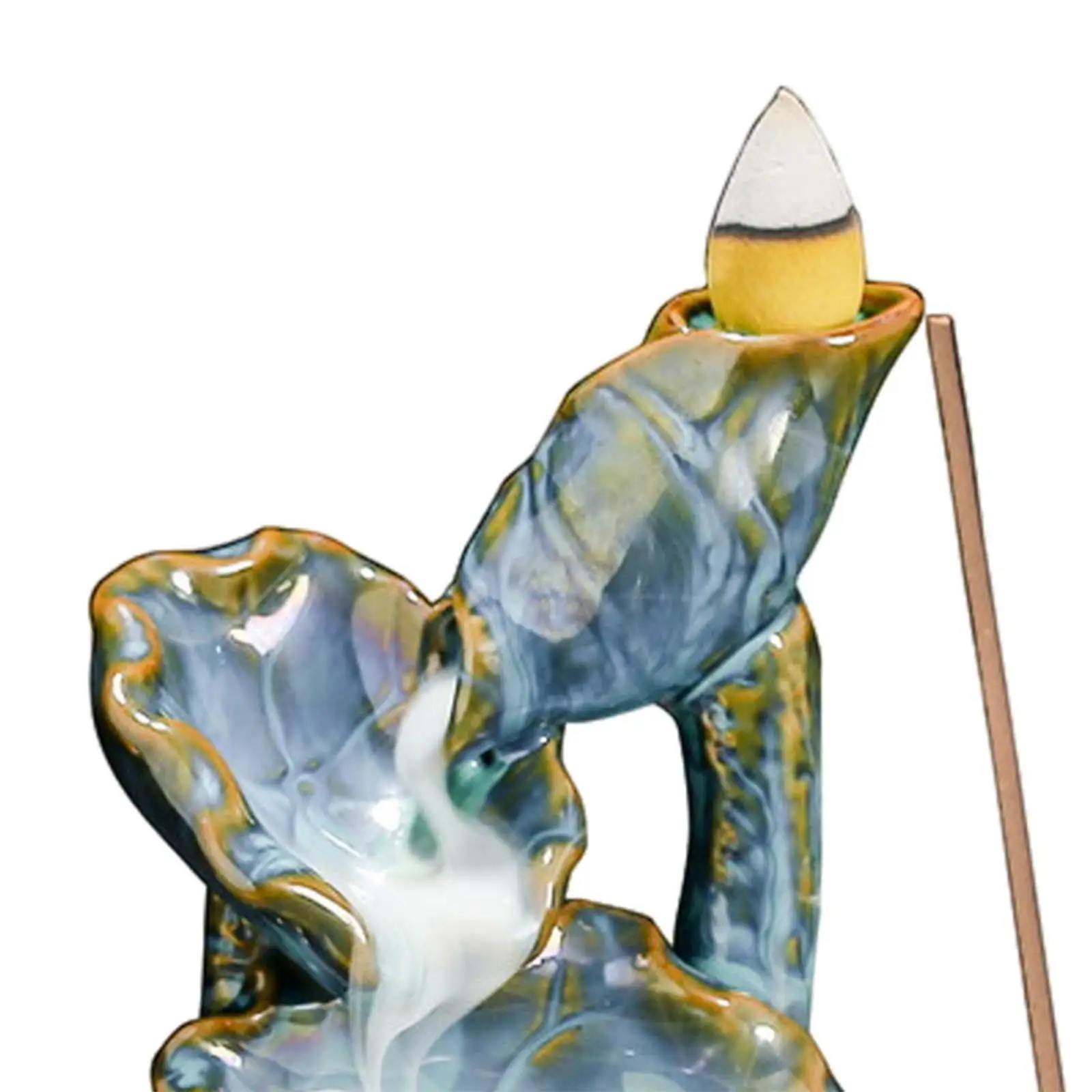 Креативный обратного потока горелка водопад держатель с орнаментом курильница