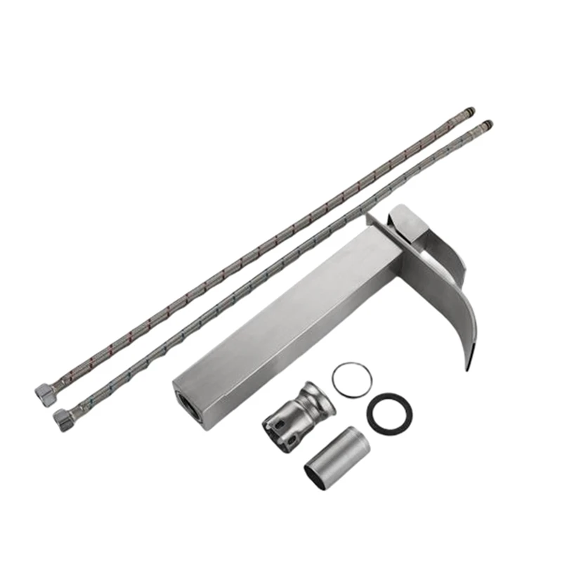 

304 Stainless Steel Wash Basin Hot And Cold Faucet Washbasin Basin Toilet Square Watch