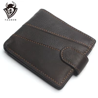 genuine leather mens wallet anti rfid european american retro oil for men bifold male purse