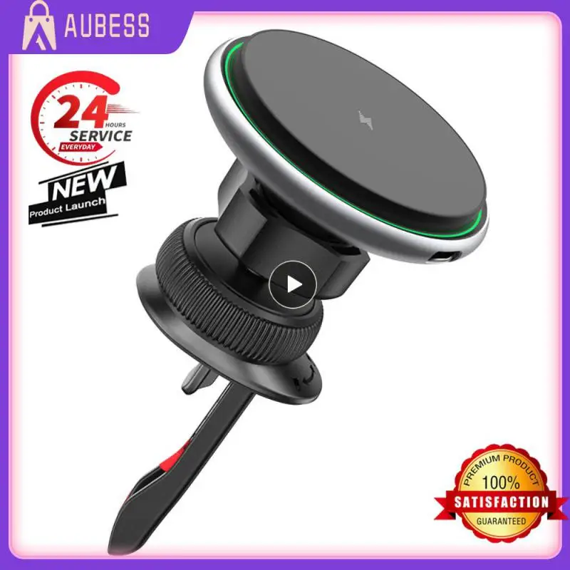 

1/2/3PCS Car Wireless Charger Pc Abs Magnetic Attraction Wireless Charger 360 ° Rotation One Click Charging