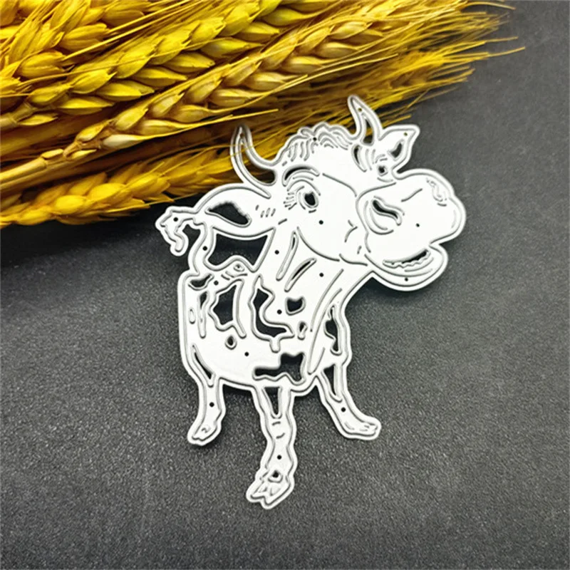 Металлические Вырубные штампы Crazy Horse в виде животных коровы для самостоятельного скрапбукинга альбома бумаги открытки, декоративные поделки тиснения вырубки