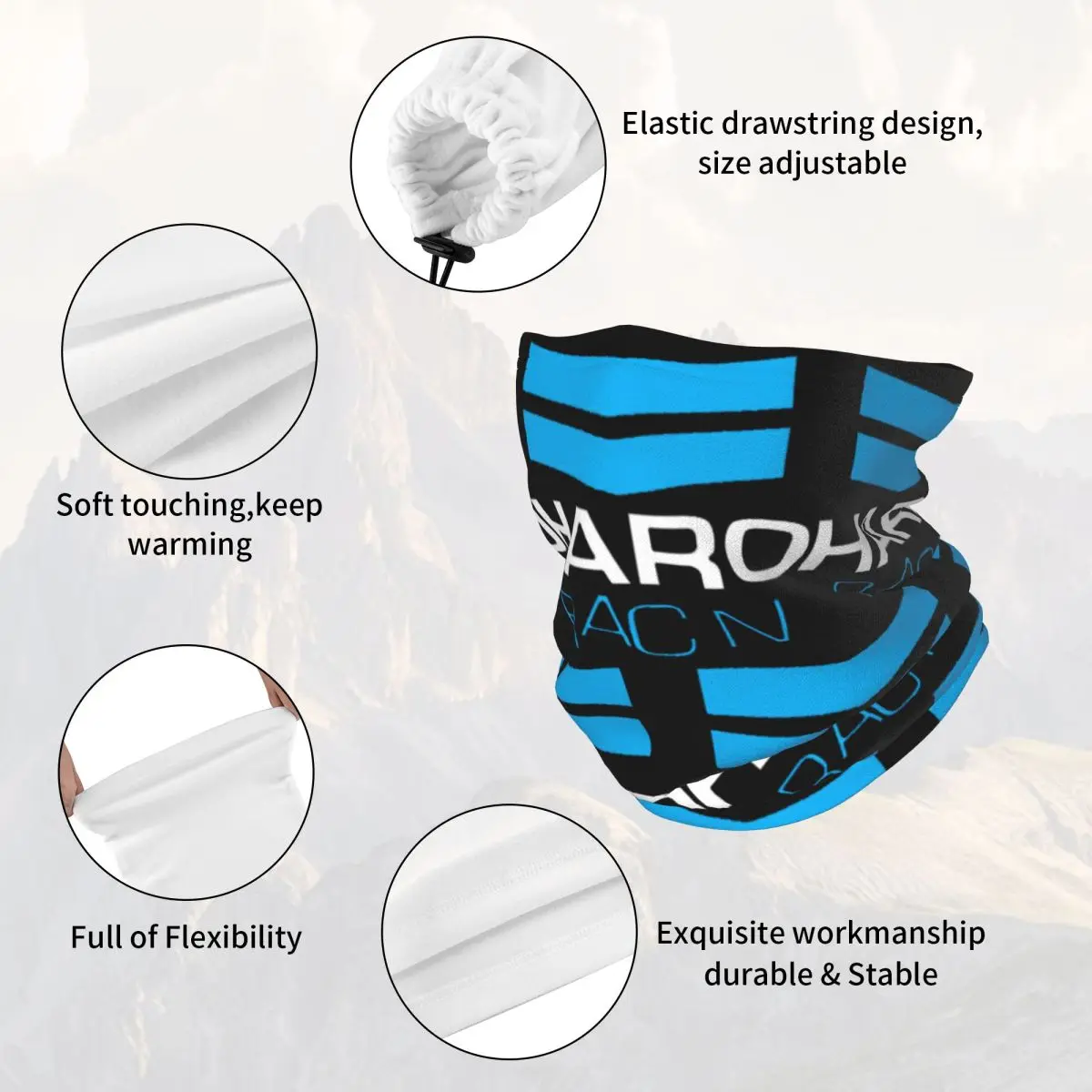 Фото Haro Racn Bluewhite - Бандана-шарф в стиле олдскул BMX с принтом, маска-повязка на шею, дышащая повязка на голову для езды, унисекс, для взрослых. №5