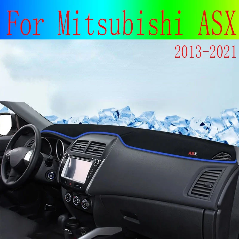 

For Mitsubishi ASX Car Dashboard Cover Mat Avoid Light Pad Instrument Panel Carpets ANti-UV Accessories Interior Objects 13-21