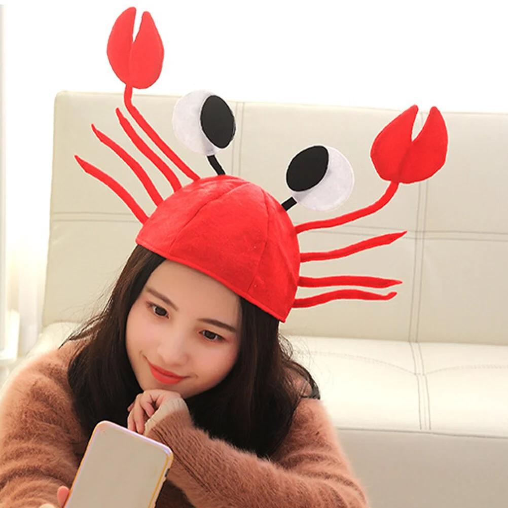 

Kids Crab Hat Adjustable Red Crab Hat Role-play Crab Hat Theme Party Crab Hat Animal Crab Cap
