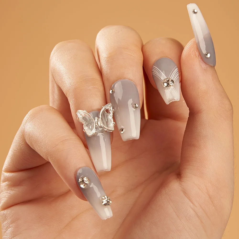 

Серебряный пресс кошачий глаз для ногтей | Ногти ручной работы | Ногти на день рождения | Металлические ногти | Искусство