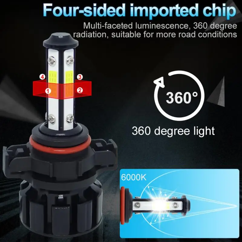 

Led Car Lights 22w Durable Efficient And Safe Plug And Play Non-destructive Installation Car Headlight Auto Fog Lamp 5202 8000lm