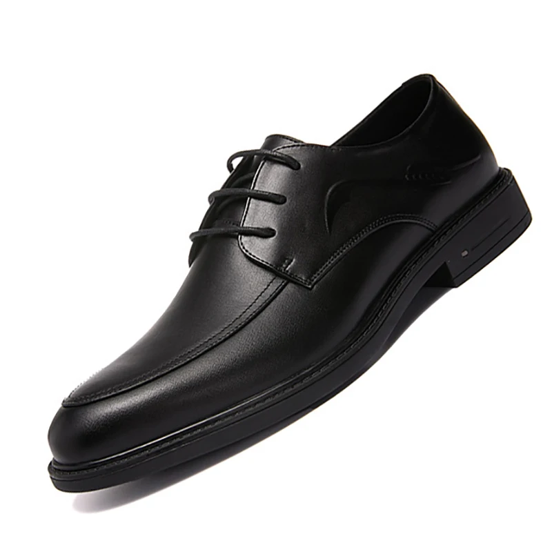 

Business Oxford Genuine Leather Shoe Men Breathable Formal Dress Shoe Male Office Wedding Flats Footwear Evening Dress