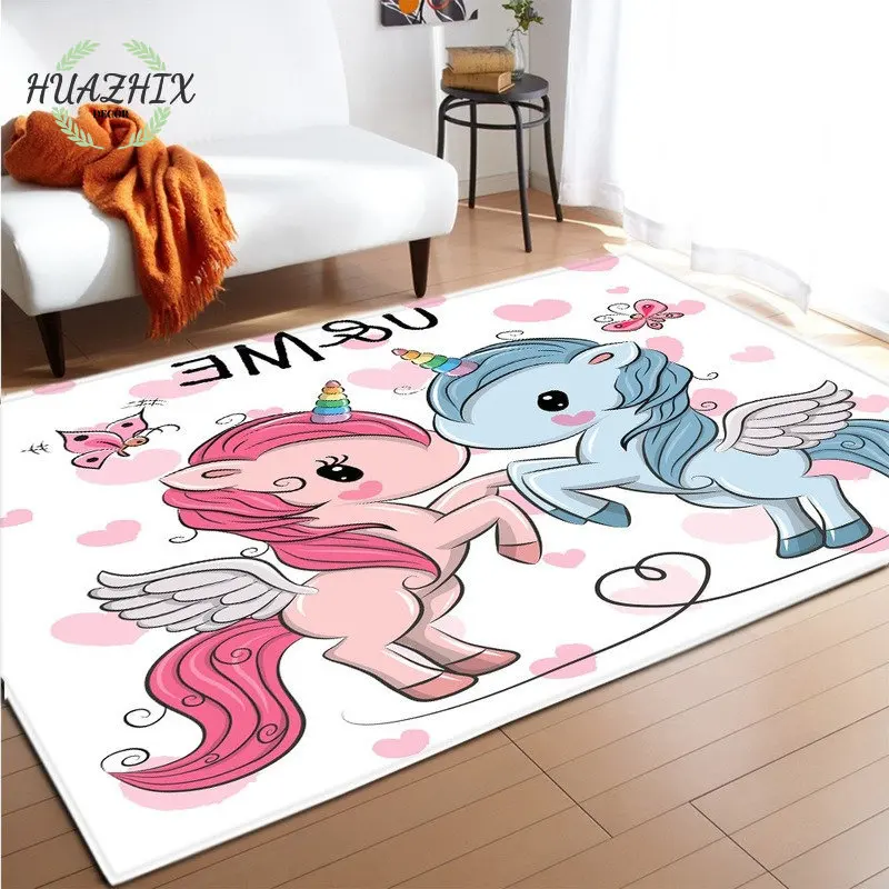 

Children's Cute Mat Cartoon Girl Area Rug Bedroom Bath Floor Living Room Anti-Slip Rugs Kitchen Welcome Doormat Home Carpet