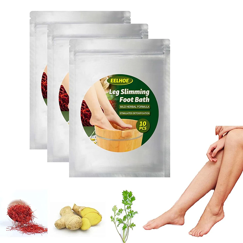 

10pcs Foot SPA Massager Bath Powder Wormwood Ginger Feet Soaking Bathing Herbal Detoxification Anti Edema Dysmenorrhea Insomnia