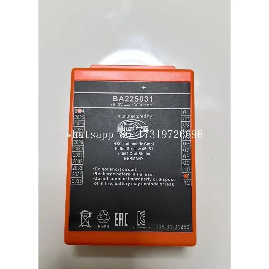 Фото BA225031 Аккумулятор HBC для putzmeister sany zoomlion Xcmg Пульт дистанционного управления запасные части для бетононасоса №1