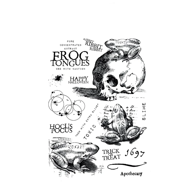 Новинка 2024 штамп с прозрачной печатью ведьмы на Хэллоуин сделай сам скрапбукинг