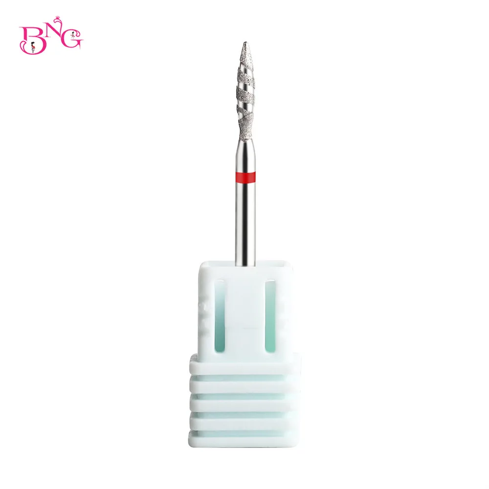 BNG 2 шт. пламенное алмазное сверло для ногтей маникюрные алмазные насадки