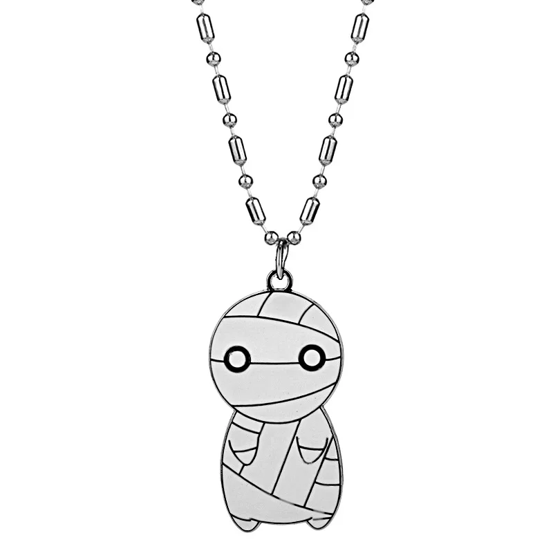 

Anime Mummy Enamel Pendant Necklace for Boy Cartoon Miira no Kaikata Mii-kun How to Keep a Mummy Jewelry Accessories