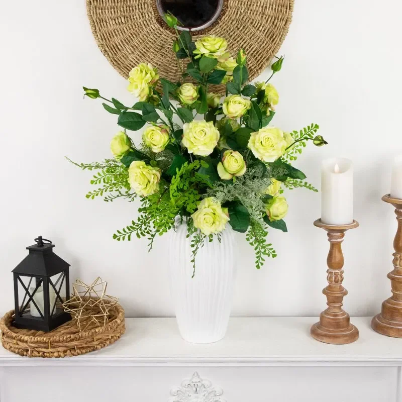 

Gorgeous 6 Pieces of 35" Green Life-Like Artificial Rose Floral Sprays