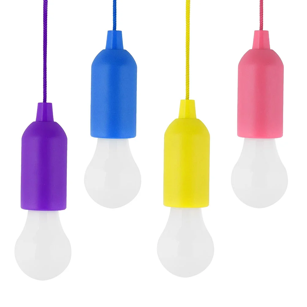 

3 Pcs Hanging LED Light Color Changing Bulbs Chandelier Pendant Lights Pull Cord