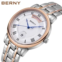 miyota vj55 men watch quartz day date stainless steel wristwatch sapphire waterproof top quality luxury brand watches for men