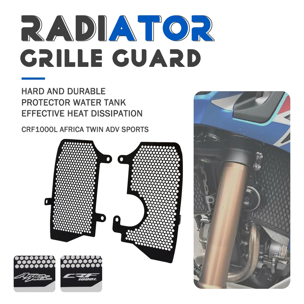 

CRF 1000L CRF1000 1000 L For Honda CRF1000L Africa Twin ADV Sports 2016 2017-2019 Radiator Guard Protector Grille Grill Cover