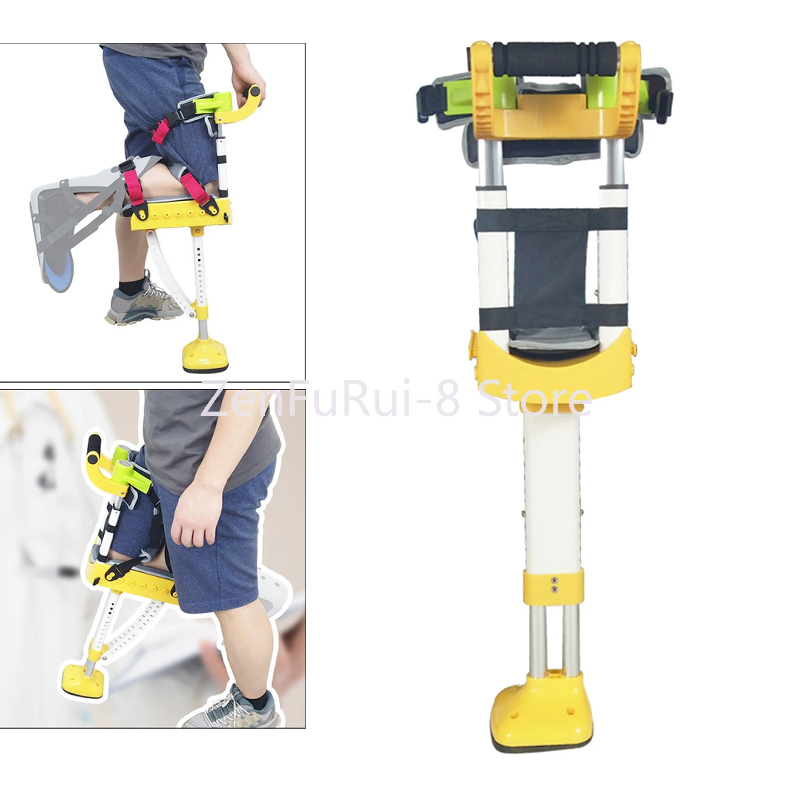

Support Crutches Adults Adjustable Crutch Ergonomic Hands Free Crutches Knee Crutch for Adult Mobility Aids Device Walking