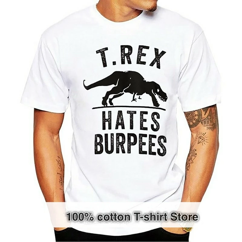 

Футболка Rex Hates Burpees, футболка для упражнений, фитнеса, бега, фитнеса