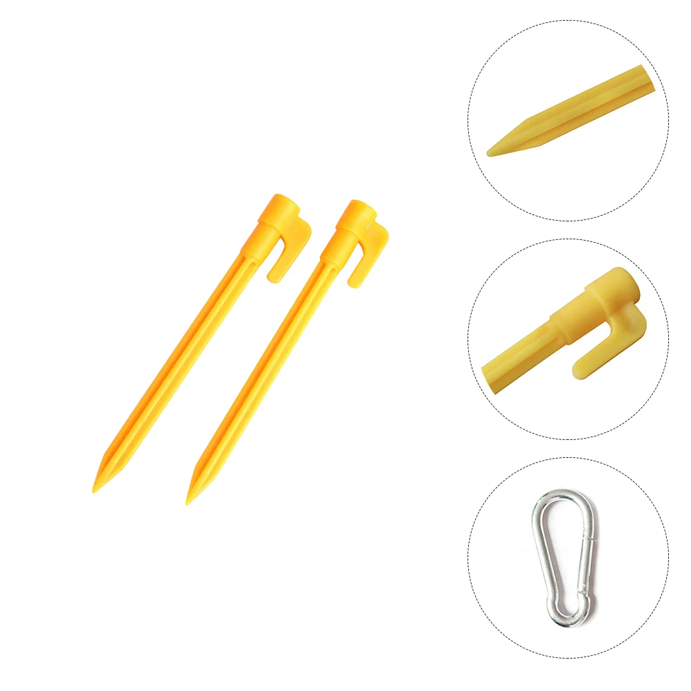 

Stakes Tent Pegs Snap Hook Canopy Beach Camping Screw Keychain Ground Spring Sand Anchors Outdoor