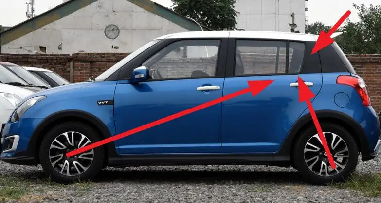 4 шт. Резиновая лента на внутреннее стекло для Suzuki Swift 2006-2012 83851-77J00