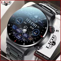 lige ecg bluetooth call smart watch men 2022 hd screen sports bracelet nfc waterproof custom dial men smartwatch for ios android
