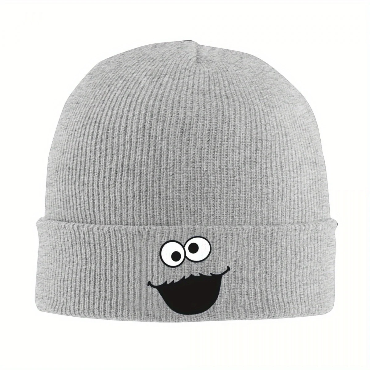 Фото S-Sesame Street Cookie Monster Face вязаная шапка для женщин и мужчин шапочки осенне-зимние шапки теплая шапка №1