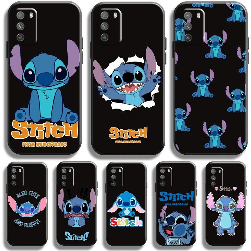 

Cartoon Cute Lilo Stitch For Xiaomi Poco X3 PRO NFC X3 GT M3 M3 Pro 5G F3 GT Phone Case Back Black Silicone Cover Carcasa