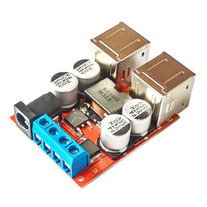 

DC-DC Auto Charging Board Car Power Supply 8V-35V 5V 8A Step Down Buck Converter Module 4 Port USB Output Mobile Charger