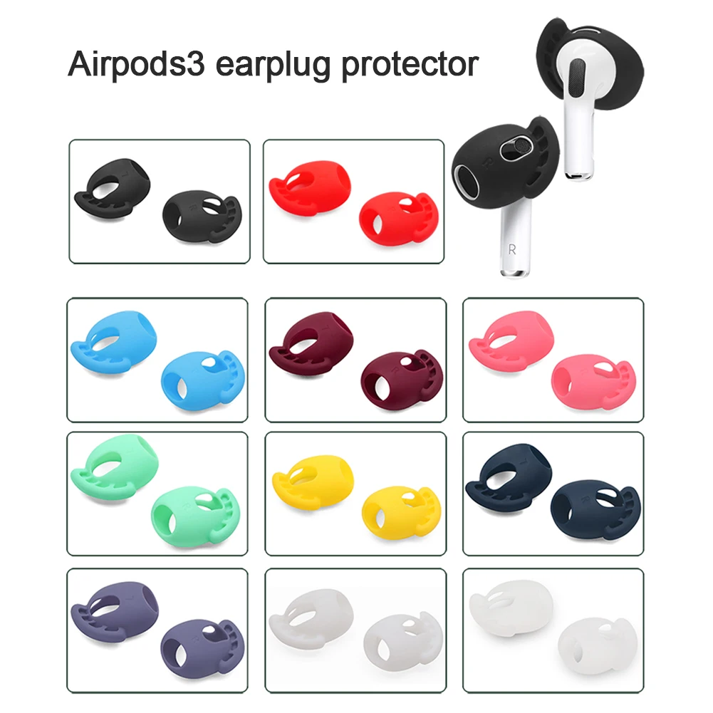 

1 Pair Earphones Soft Silicone Earbuds Ear Caps for Apple AirPods 3 Anti Slip Wireless Bluetooth Headphones Headset Ear Covers