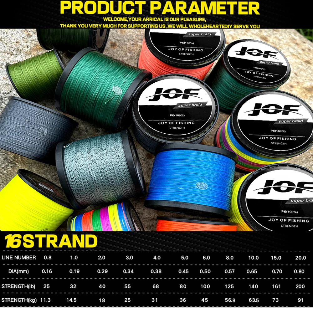 JOF Япония 16 нитей плетеная леска 300 м 500 мультифиламентная полиэтиленовая