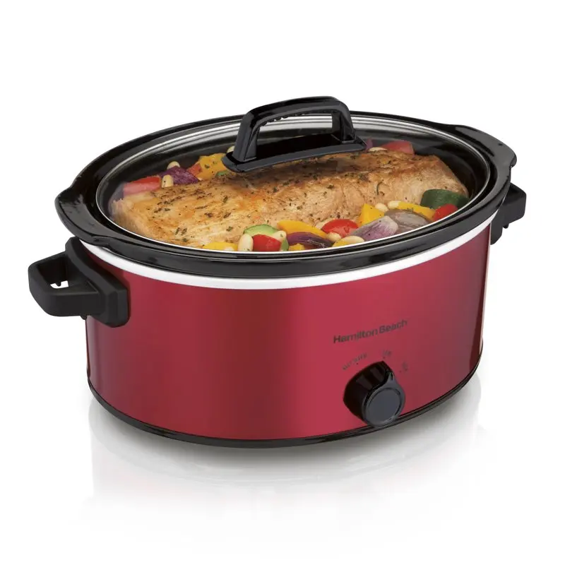 

Slow Cooker, Large Capacity, Serves 7+, 6 Quarts, Red, 33666