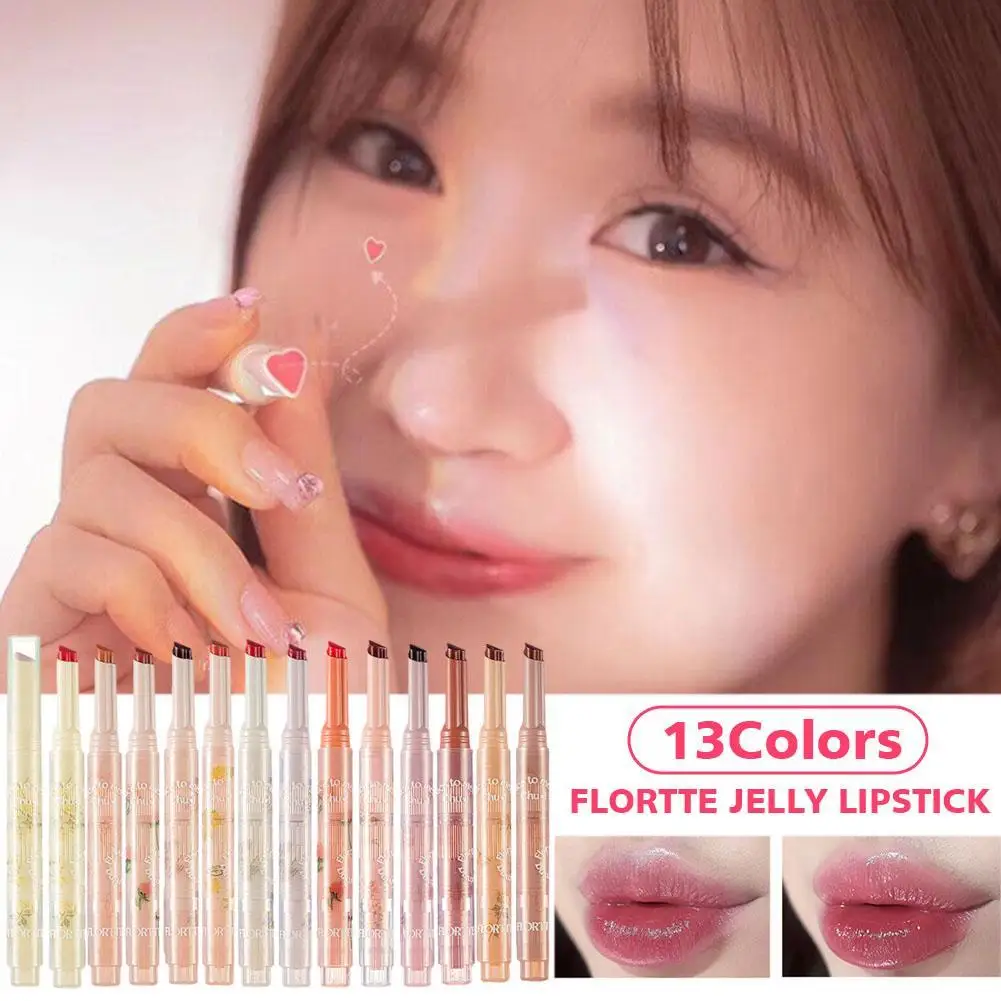 

FLORTTE nice is meet chu Jelly Lipstick Flower Heart Lipstick Long-lasting Matte Lip Gloss Waterproof Korean Red Lip Tint