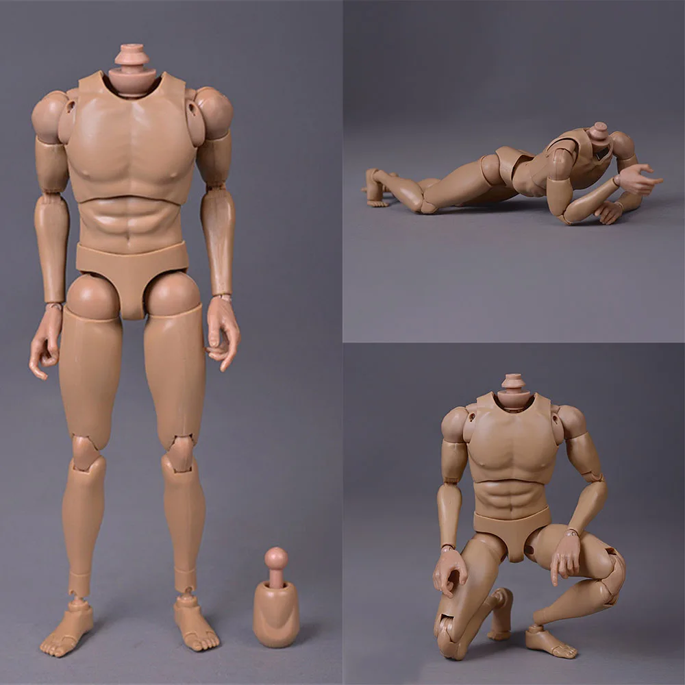 Игрушка-фигурка из ПВХ ASTOYS, фигурка мужского тела из ПВХ, цвет кожи, новая модель для узких плечевых суставов, мышц, 12 дюймов, HT DAM 1/6