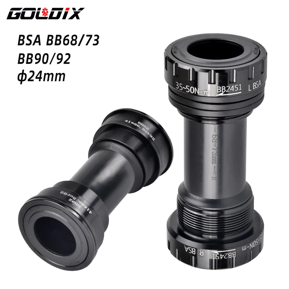 

GOLDIX BB68 BB92 Bicycle Bottom Brackets Adapter 1.37/24mm Bicycle Crank MTB/Road Bike Push Bottom Brackets