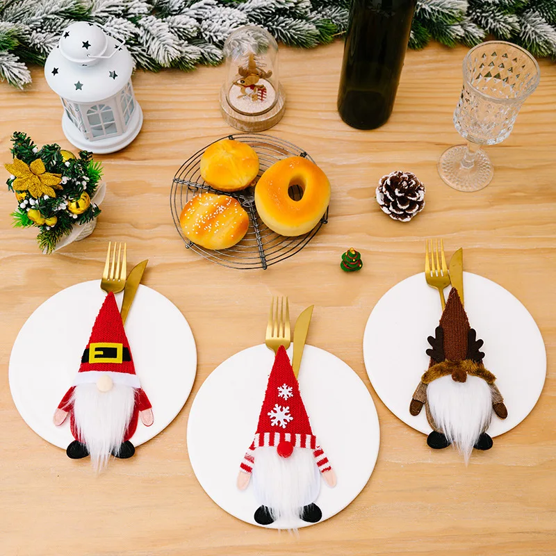 Украшение Haobei набор ножей и вилок безликая кукла украшение для домашнего стола