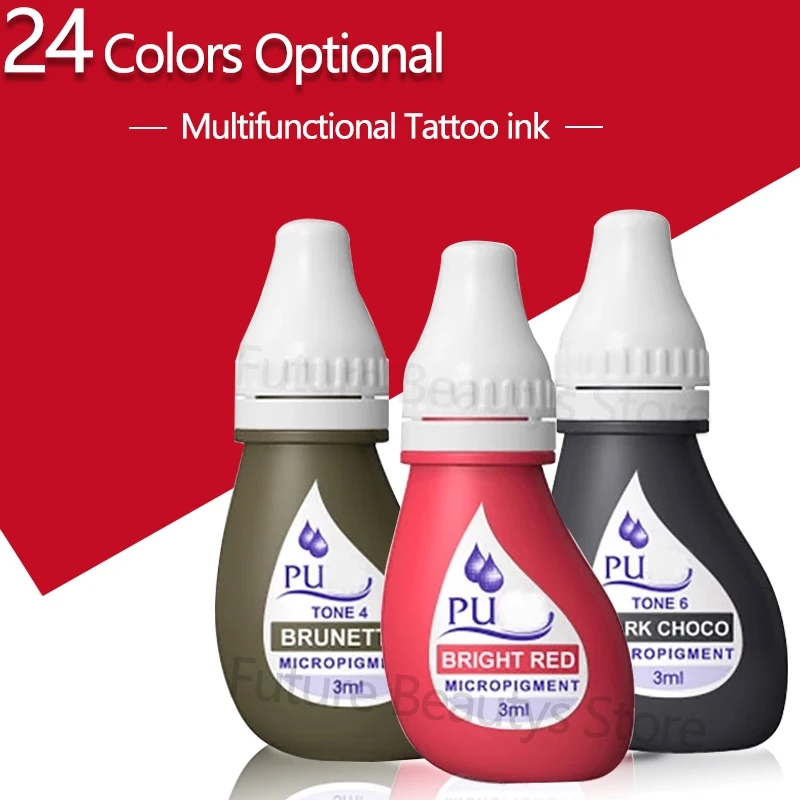 

2PCS Tattoo Ink Nano Pigment Milkly Colors For Semi Permanent MakeUp Sets Tint Eyebrow Eyeliner Lip Beauty Microblading Pigments