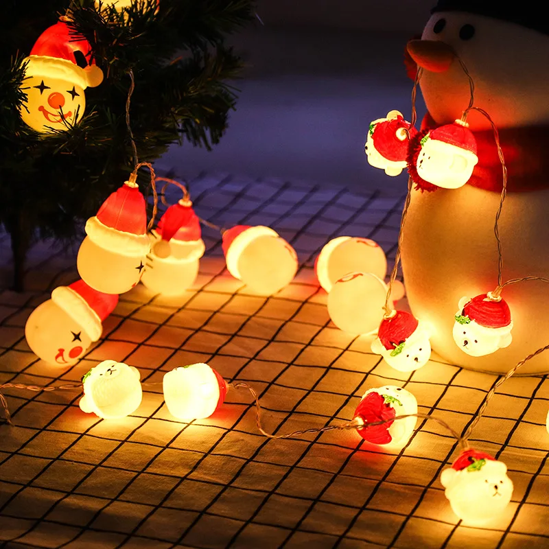 

LED battery box light string Santa/Cub Christmas decoration light string wholesale