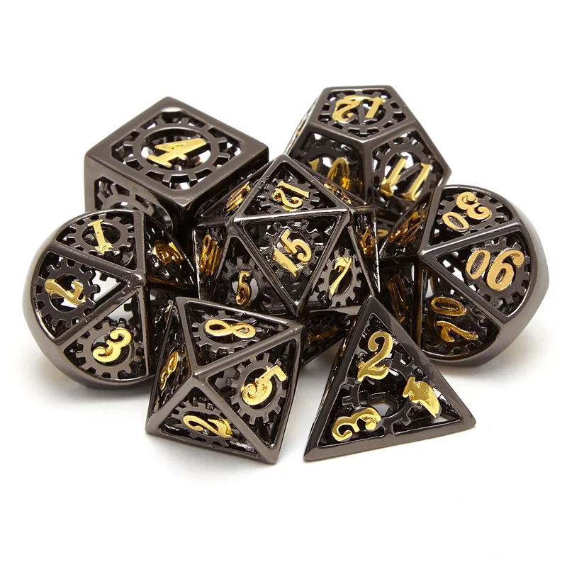 

Металлические игральные кости DND используются в качестве ролевых игр, играющих в игральные кости MTG Explorer. Его крутой мультиаспект D & D компле...