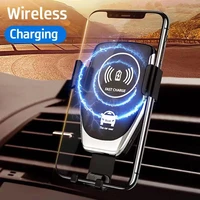 car phone holder wireless charger phone holder in car mount stand gps mobile cell support for iphone xiaomi huawei samsung