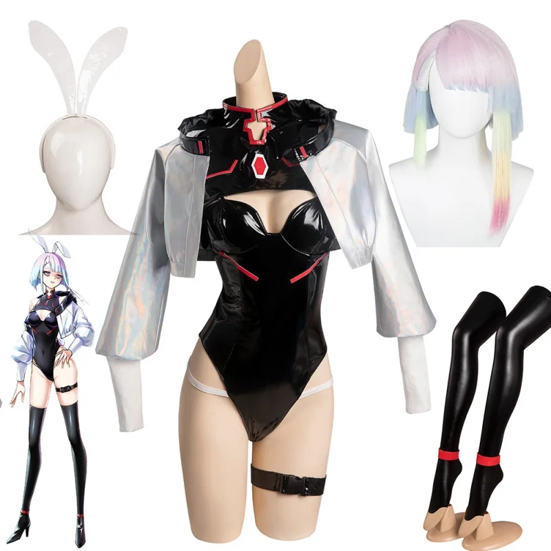 

Edgerunners Lucy Cosplay Costume Bunny Girl Jumpsuit Outfits Halloween Carnival Suit For Ladies Role Play