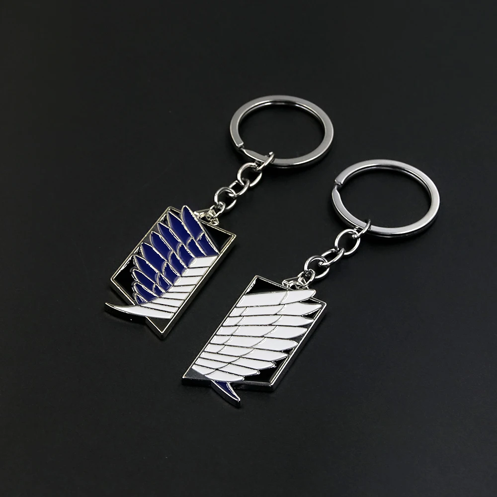 

Anime Attack on Titan Wings of Freedom Keychain Boy Scout Troop Of Wings Symbol Pendant Necklace Female Male Jewelry Gift