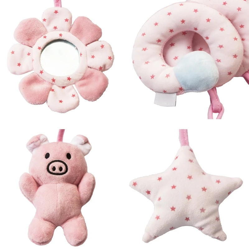 

Crib Hanging Doll Toy Baby Teething Toy Boys Girls Educational Plush Bed Pendant Color Enlightenment Infant 6M+ Gift