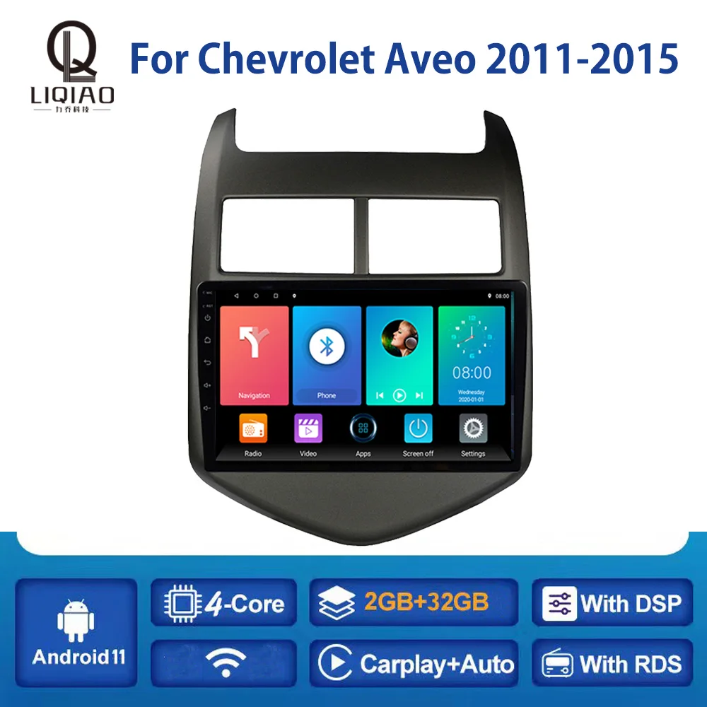 

Android 11 Car Radio For Chevrolet Aveo 2011-2015 Multimidia Video Player Navigation GPS Carplay Bluetooth DVD FM WIFI 4G TMPS