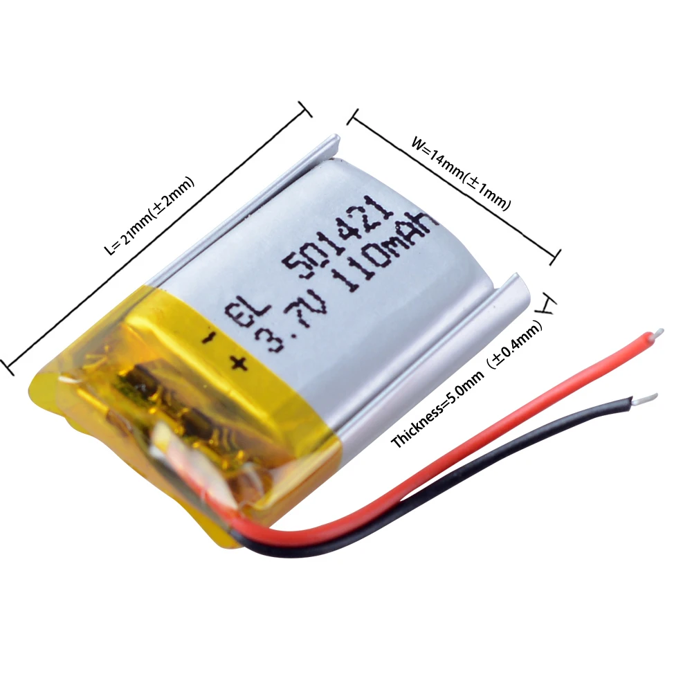 Литий-полимерная батарея LiPo 3 7В 110 мАч для 501522 501421