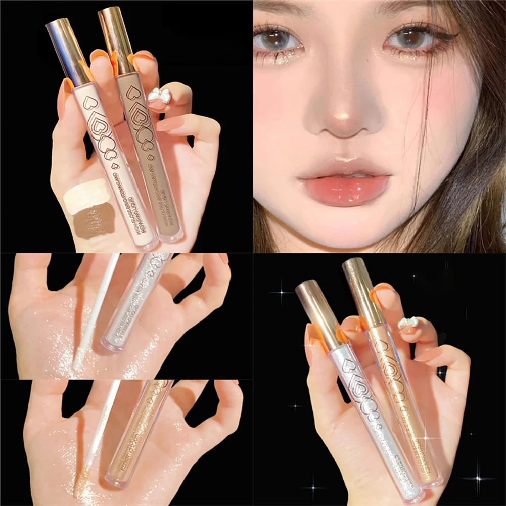 

Liquid Highlighter Eyeshadow Stick Repairing Pen Coverage Tear Trough Brighten Concealer Moisturizing Glitter Shadow Contour